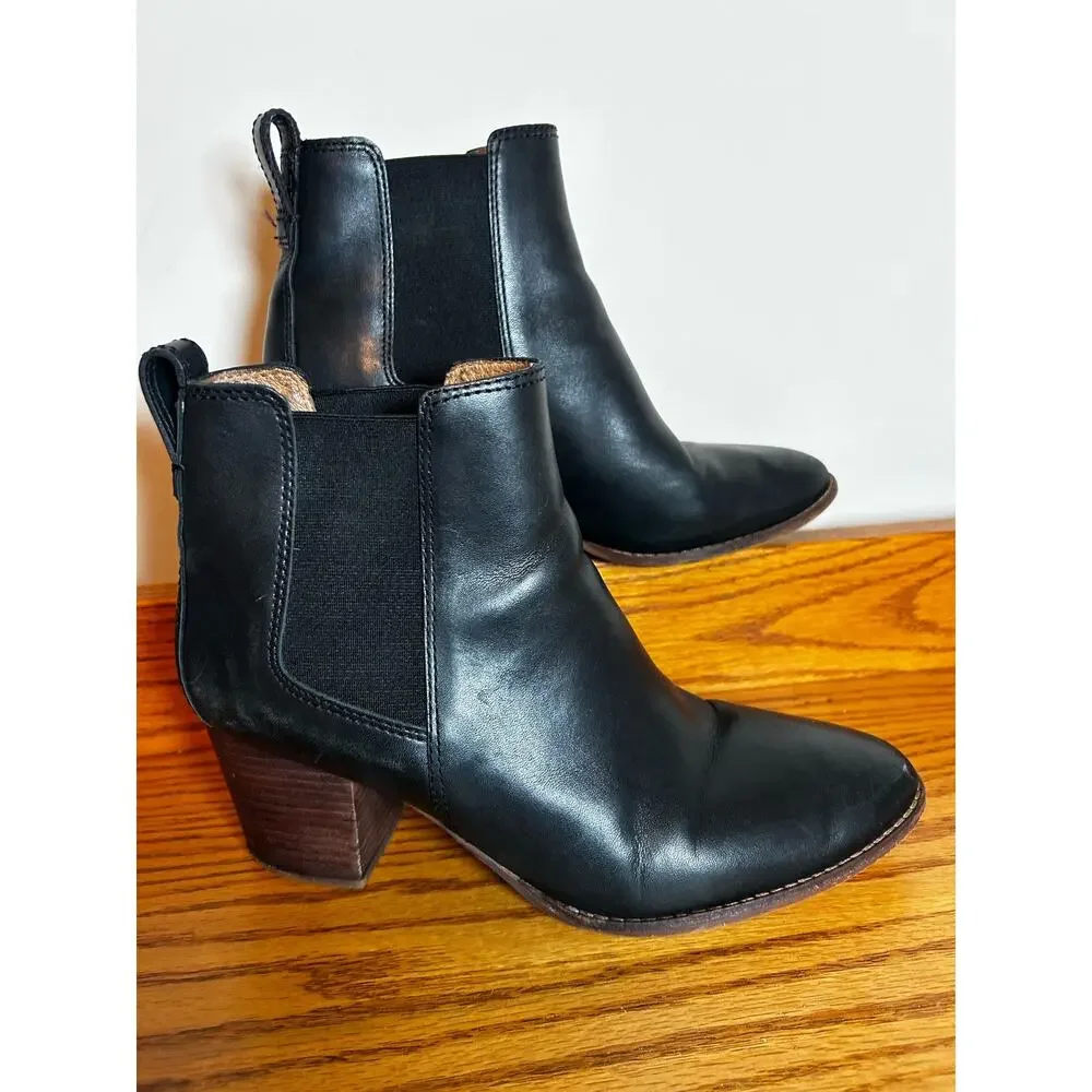 Madewell Size 10 Black Bootie The Regan JB307 Shoe Heel